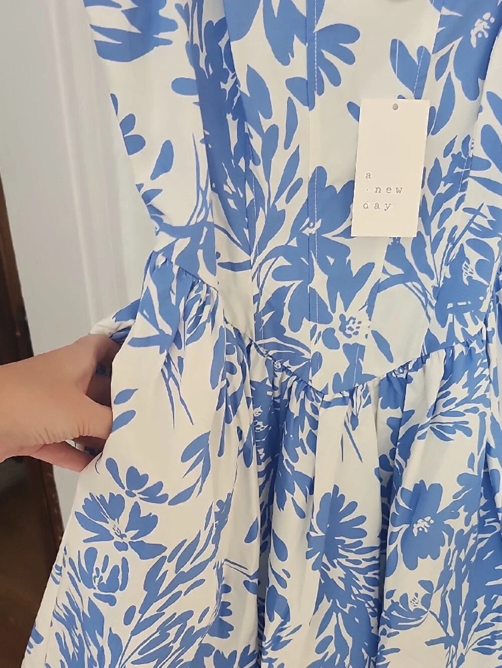 A New Day Blue Floral Sundress, Xs